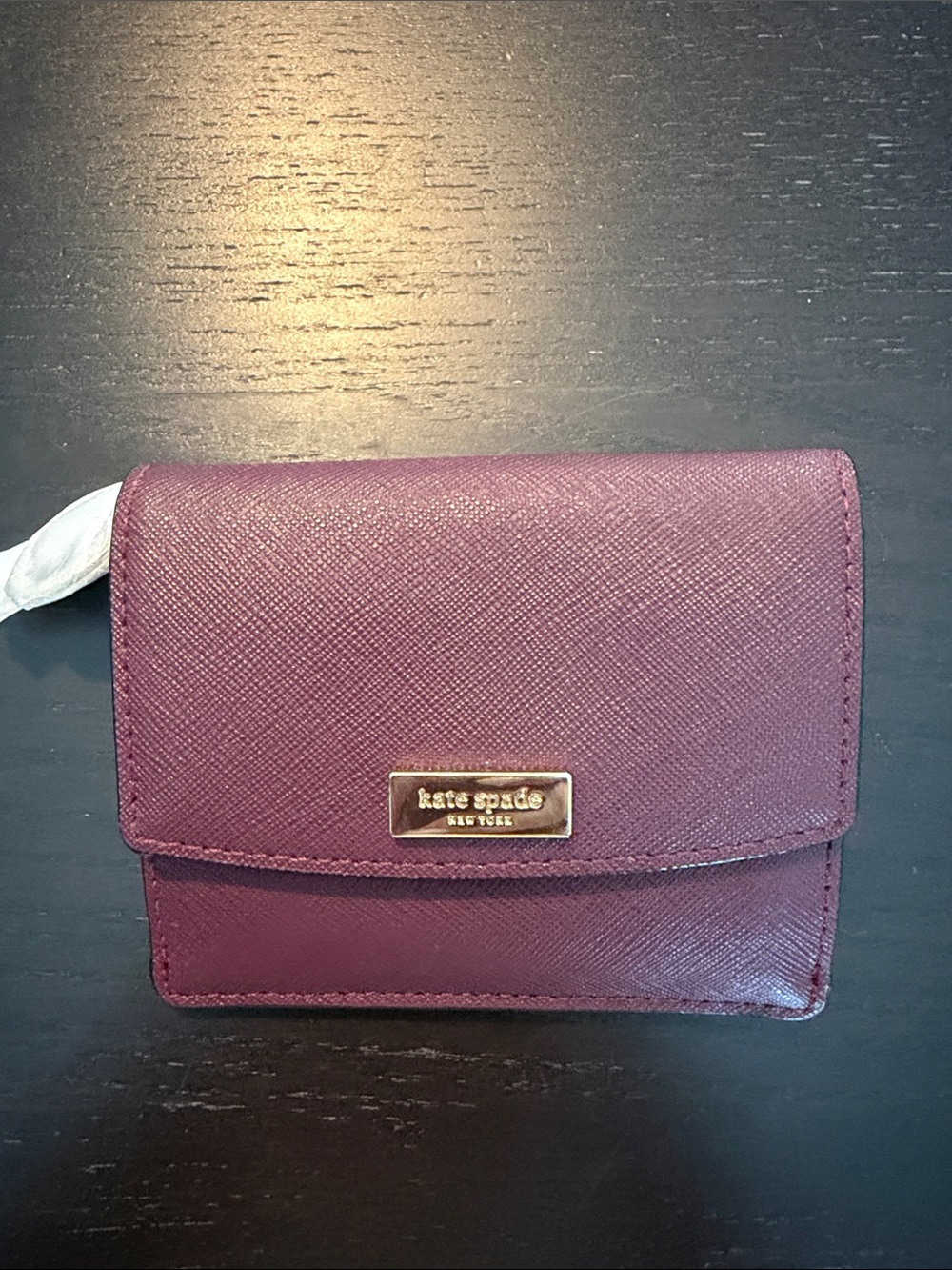Kate Spade Mini Wallet Keychain Plum